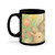 Bunny Blossom Parade - Black Coffee Mug, 11oz