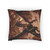 Golden Ember Serpent - Woven Pillow