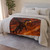 Golden Ember Serpent - Soft Polyester Blanket