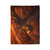 Golden Ember Serpent - Soft Polyester Blanket