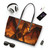 Golden Ember Serpent - PU Leather Shoulder Bag