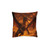 Golden Ember Serpent - Square Pillow
