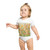 Bunny Blossom Parade - Short Sleeve Baby Bodysuit