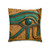 Mystical Eye of Horus - Tufted Floor Pillow, Square