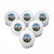 Cap Toss Celebration - Ping Pong Balls, 6 pcs