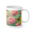 Serene Garden Escape - White Ceramic Mug, 11oz