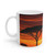 Savanna Sunset Harmony - White Ceramic Mug, 11oz and 15oz