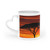 Savanna Sunset Harmony - Heart-Shaped Mug