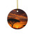 Savanna Sunset Harmony - Decorative Ceramic Ornaments, Double-Sided (1pc, 3pcs, 5pcs, 10pcs)