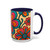 Psychedelic Flower Power - Accent Coffee Mug (11, 15oz)