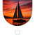 Sailing into Sunset - Bamboo Pizza Board (Engraving)
