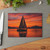 Sailing into Sunset - Glass Cutting Board