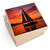 Sailing into Sunset - Square Vinyl Stickers