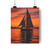 Sailing into Sunset - Paper Poster