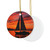 Sailing into Sunset - Decorative Ceramic Ornaments, Double-Sided (1pc, 3pcs, 5pcs, 10pcs)