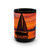Sailing into Sunset - Black Mug, 15oz