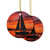 Sailing into Sunset - Ceramic Ornaments, 2-Side Print, (1pc, 3pcs, 5pcs, 10pcs)