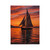 Sailing into Sunset - Velveteen Microfiber Blanket