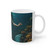 Mystical Ocean Dance - White Ceramic Mug, 11oz and 15oz