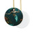 Mystical Ocean Dance - Decorative Ceramic Ornaments, Double-Sided (1pc, 3pcs, 5pcs, 10pcs)