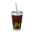 Nature's Mosaic Dance - Sunsplash Tumbler with Straw, 16oz
