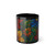 Nature's Mosaic Dance - Black Coffee Cup, 11oz