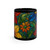 Nature's Mosaic Dance - Black Coffee Mug, 11oz