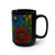 Nature's Mosaic Dance - Black Mug, 15oz