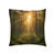 Serene Forest Retreat - Tufted Floor Pillow, Square