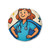 Nurse Superhero Spirit - Tufted Floor Pillow, Round