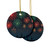 Midnight Sparkle - Ceramic Ornaments, 2-Side Print, (1pc, 3pcs, 5pcs, 10pcs)