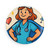 Nurse Superhero Spirit - Button Magnet, Round (1 & 10 pcs)