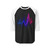 Rhythmic Waves - Unisex Three-Quarter Sleeve Raglan Shirt