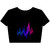 Rhythmic Waves - Women’s Poly-Cotton Crop Tee