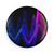 Rhythmic Waves - Button Magnet, Round (1 & 10 pcs)