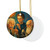 Curiosity Unleashed - Decorative Ceramic Ornaments, Double-Sided (1pc, 3pcs, 5pcs, 10pcs)