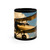 Soaring Above Clouds - Black Coffee Mug, 11oz