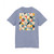 Geometric Flow - Acid Washed Round Neck Tee