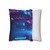 Cyberpunk Dreamscape - Square Poly Canvas Pillowcase