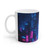 Cyberpunk Dreamscape - White Ceramic Mug, 11oz and 15oz