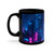 Cyberpunk Dreamscape - Black Coffee Mug, 11oz