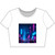 Cyberpunk Dreamscape - Women’s Poly-Cotton Crop Tee