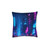Cyberpunk Dreamscape - Square Pillow - Pink Back
