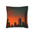 Glamorous Cityscape - Square Poly Canvas Pillowcase