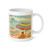 Retro Beach Party - White Ceramic Mug, 11oz