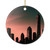 Glamorous Cityscape - Ceramic Ornaments, 1-Side Print