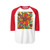 Psychedelic Flower Power - Unisex Three-Quarter Sleeve Raglan Shirt
