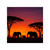 Savanna Sunset Serenade - Transparent Outdoor Stickers, Square, 1pc