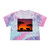Savanna Sunset Serenade - Women's Tie-Dye Crop Tee