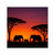 Savanna Sunset Serenade - Square Vinyl Stickers
